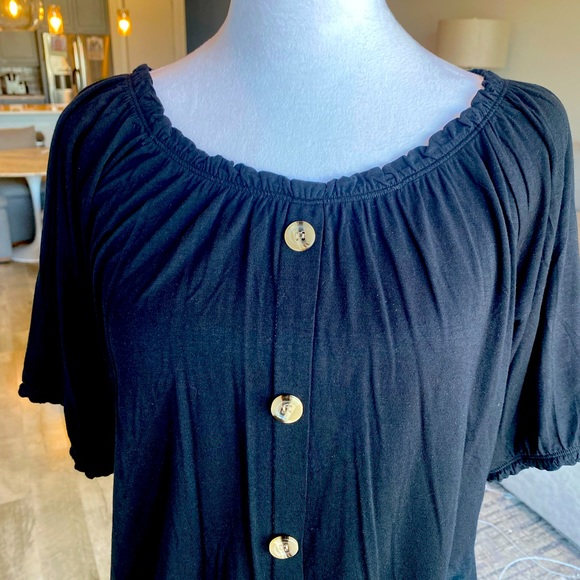 Black Off shoulder banded top - Picture 2 of 5